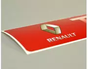 Наклейки на порожки (КРАСНЫЕ) матовые на Renault Trafic II 2001->2014 — Украина - TN101M