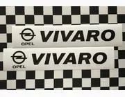Наклейки на порожки (БЕЛО-ЧЁРНЫЕ) на Opel Vivaro A 2001->2014 — Украина - TN206